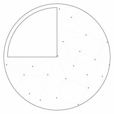 Resimli Simge Arka Planda İzole - Yüzde 75 Pasta Grafiği