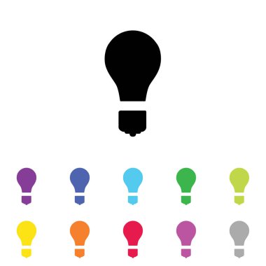 Beyaz Arka Plan'da bir dizi renkte Resimli Simge - 