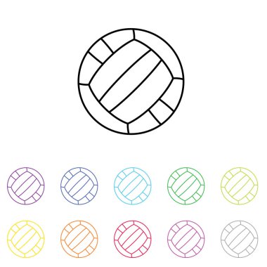 Beyaz Arka Plan'da bir dizi renkte Resimli Simge - 