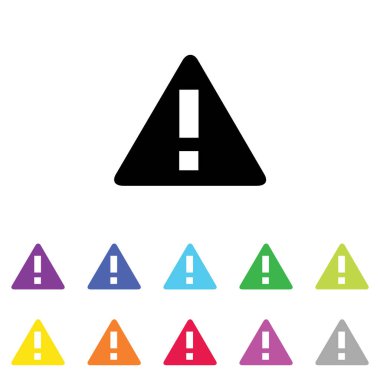 Beyaz Arka Plan'da bir dizi renkte Resimli Simge - 