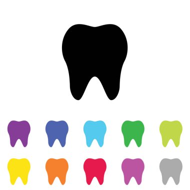 Beyaz Arka Plan'da bir dizi renkte Resimli Simge - 