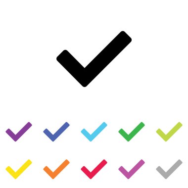 Beyaz Arka Plan'da bir dizi renkte Resimli Simge - 