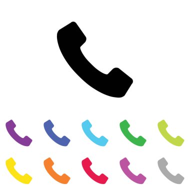 Beyaz Arka Plan'da bir dizi renkte Resimli Simge - 