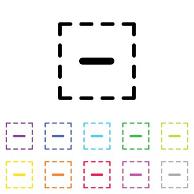 Beyaz Arka Plan'da bir dizi renkte Resimli Simge - 