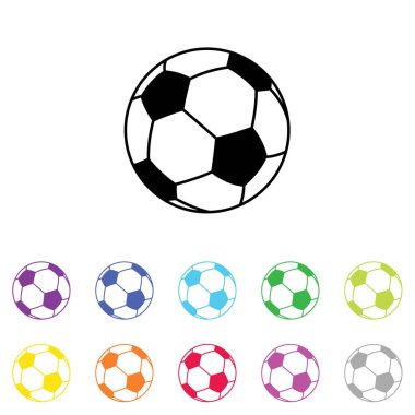 Beyaz Arka Plan'da bir dizi renkte Resimli Simge - 