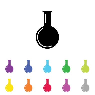 Beyaz Arka Plan'da bir dizi renkte Resimli Simge - 