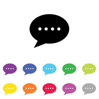 Beyaz Arka Plan'da bir dizi renkte Resimli Simge - 