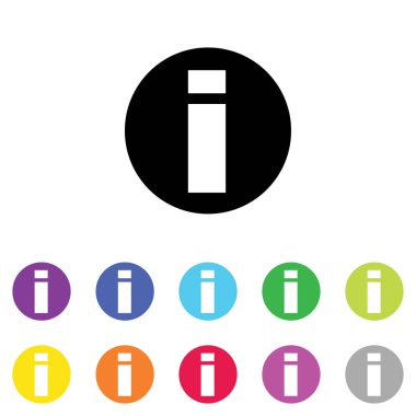 Beyaz Arka Plan'da bir dizi renkte Resimli Simge - 