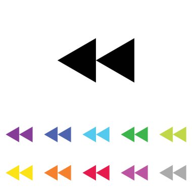 Beyaz Arka Plan'da bir dizi renkte Resimli Simge - 