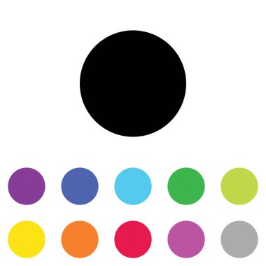 Beyaz Arka Plan'da bir dizi renkte Resimli Simge - 