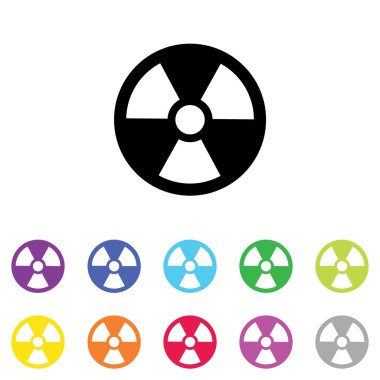 Beyaz Arka Plan'da bir dizi renkte Resimli Simge - 