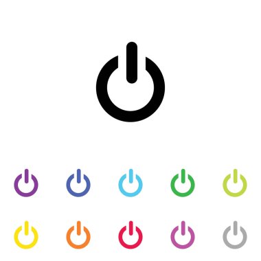 Beyaz Arka Plan'da bir dizi renkte Resimli Simge - 