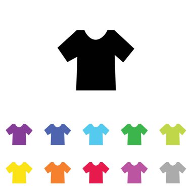 Beyaz Arka Plan'da bir dizi renkte Resimli Simge - 