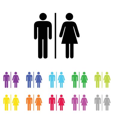 Beyaz Arka Plan'da bir dizi renkte Resimli Simge - 