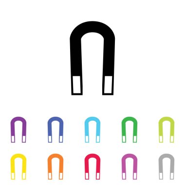 Beyaz Arka Plan'da bir dizi renkte Resimli Simge - 