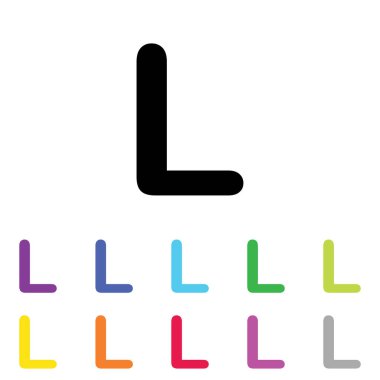 Beyaz Arka Plan'da bir dizi renkte Resimli Simge - 