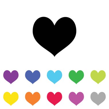 Beyaz Arka Plan'da bir dizi renkte Resimli Simge - 