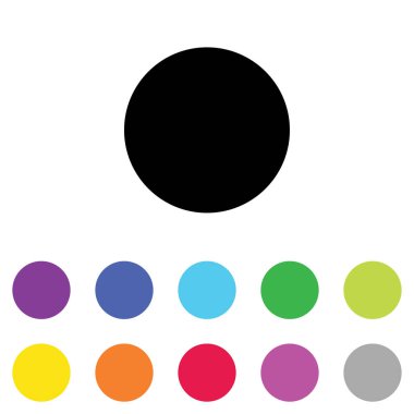 Beyaz Arka Plan'da bir dizi renkte Resimli Simge - 