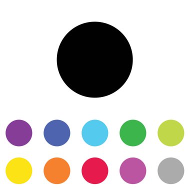 Beyaz Arka Plan'da bir dizi renkte Resimli Simge - 