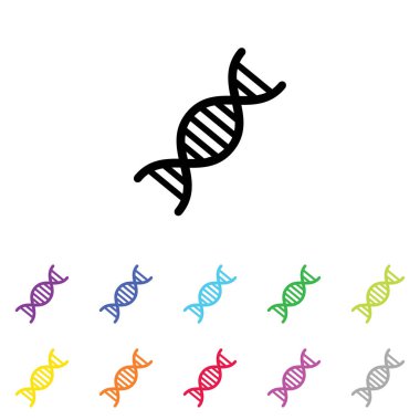 Beyaz Arka Plan'da bir dizi renkte Resimli Simge - 