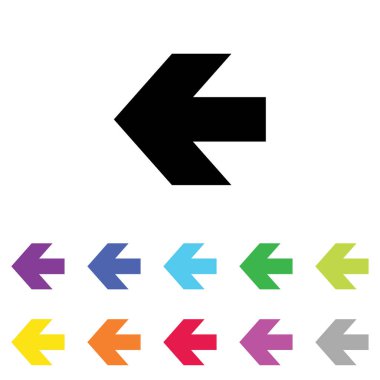 Beyaz Arka Plan'da bir dizi renkte Resimli Simge - 