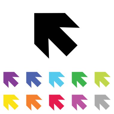 Beyaz Arka Plan'da bir dizi renkte Resimli Simge - 