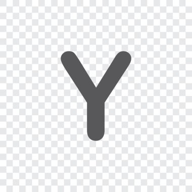 Resimli Simge Arka Planda İzole - Y