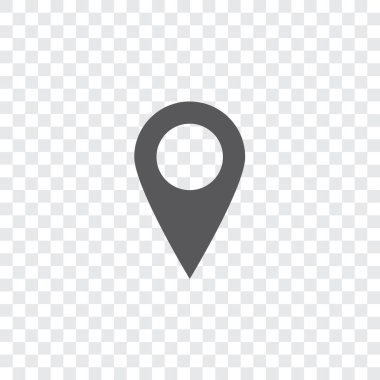 Resimli Simge Arka Planda İzole - Yuvarlak Harita İşaretçisi