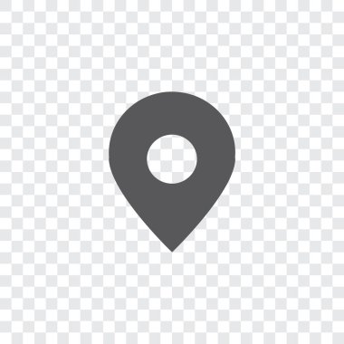 Resimli Simge Arka Planda İzole - Harita İşaretçisi Aç