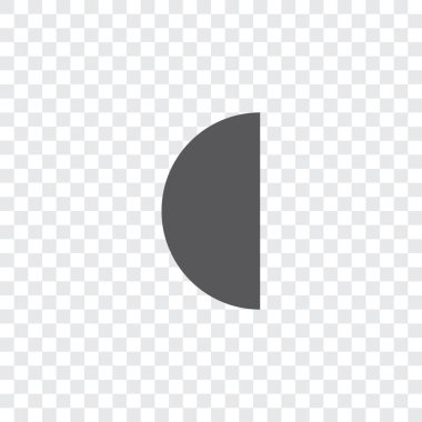 Resimli Simge Arka Planda İzole - Son Çeyrek Ay