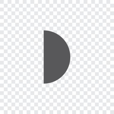 Resimli Simge Arka Planda İzole - İlk Çeyrek Ay