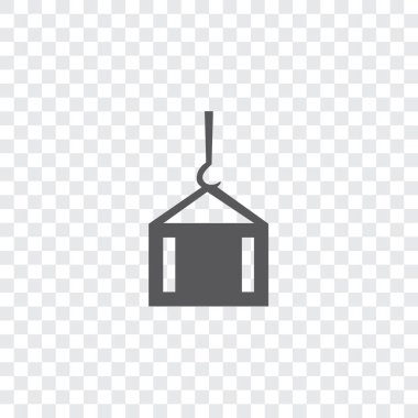 Resimli Simge Arka Planda İzole - Vinç Kaldırma