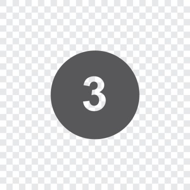 Resimli Simge Arka Planda İzole - Daire 3 Dolu