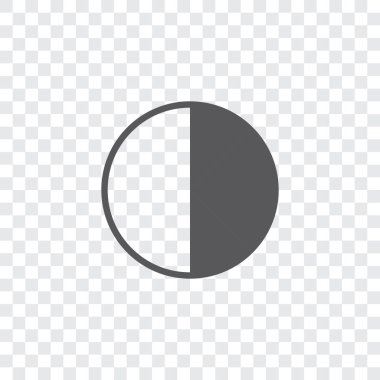 Resimli Simge Arka Planda İzole - Yüzde 50 Pasta Grafiği