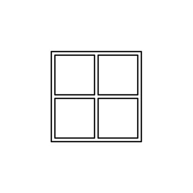 Resimli Simge Arka Planda İzole - Web Wireframe Kare