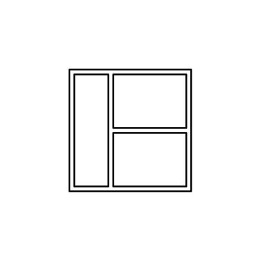 Resimli Simge Arka Planda İzole - Web Wireframe 3 Way 