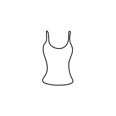 Resimli Simge Arka Planda İzole - Yelek Üst