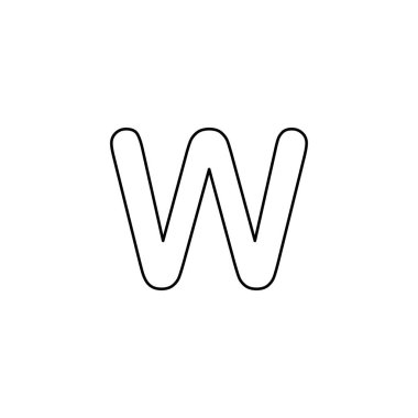 Resimli Simge Arka Planda İzole - W