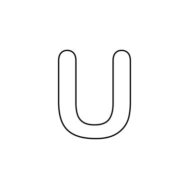 Resimli Simge Arka Planda İzole - U