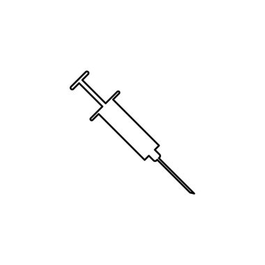 Resimli Simge Arka Planda İzole - Şırınga