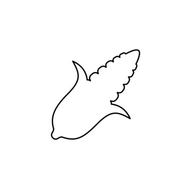 Resimli Simge Arka Planda İzole - Tatlı mısır