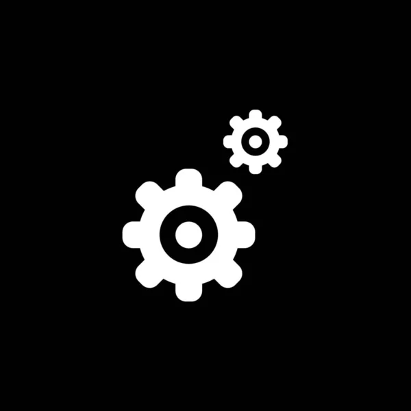 Icône illustrée isolée sur un fond - Cogs — Image vectorielle