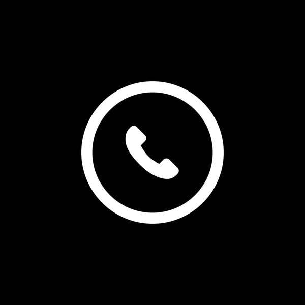 Ícone ilustrado isolado em um plano de fundo - Circle Phone Outline — Vetor de Stock