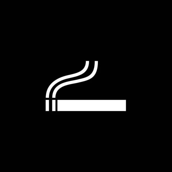 Icono ilustrado aislado sobre un fondo - Cigarrillo — Archivo Imágenes Vectoriales