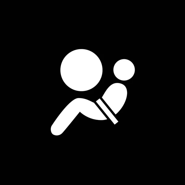 Icône illustrée isolée sur un fond - Airbag Fault Light — Image vectorielle