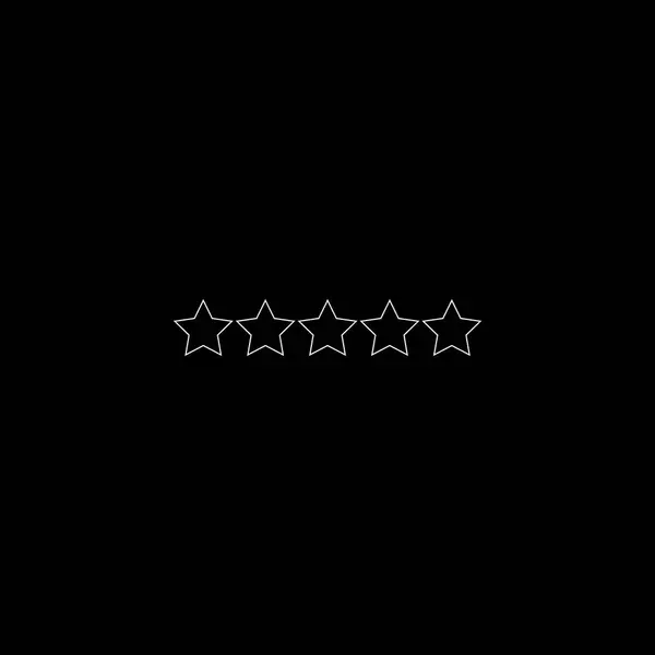 Εικονογραφημένο εικονίδιο απομονωμένο σε φόντο-Βαθμολογία 0 αστέρων — Διανυσματικό Αρχείο