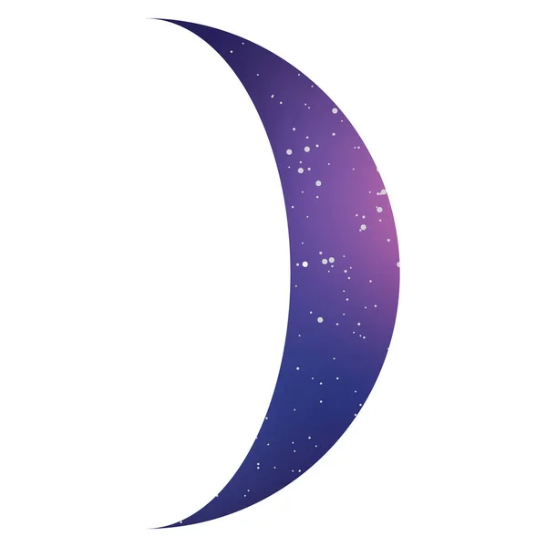 Ikone isoliert auf einem Hintergrund - zunehmende Mondsichel — Stockvektor
