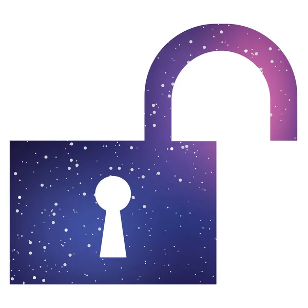 Illustrated Icon Isolated on a Background - Unlock — Stock Vector