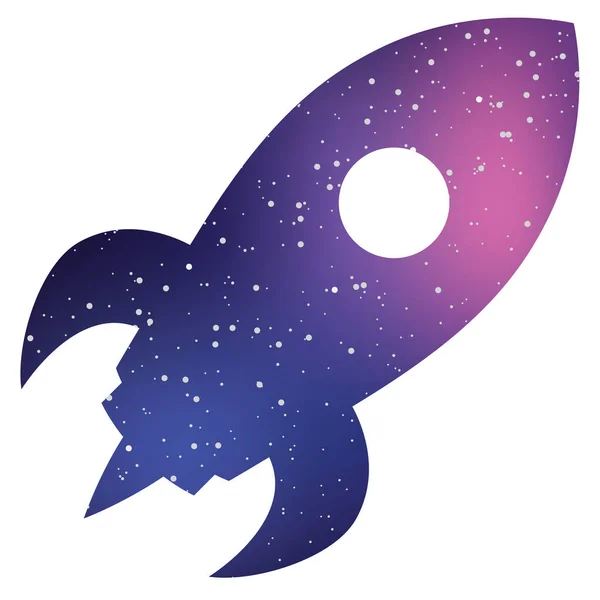 Geïllustreerd icoon geïsoleerd op een achtergrond-Space Rocket — Stockvector