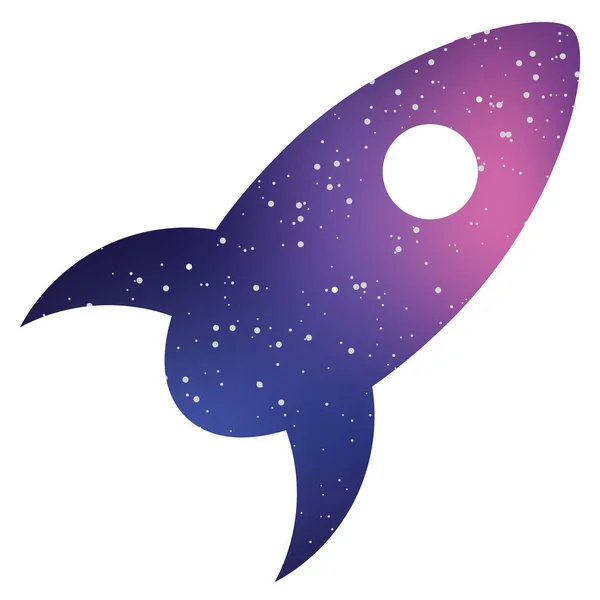 Ilustrowana ikona izolowane na tle-Rocket — Wektor stockowy